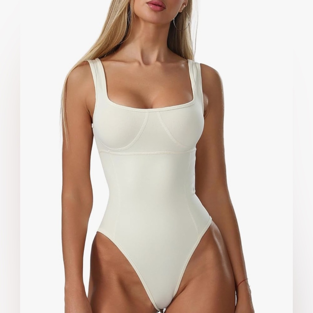 Forever 21 Cream Shapewear Bodysuit